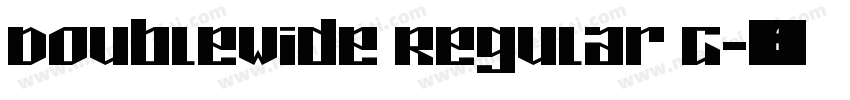 Doublewide Regular G字体转换